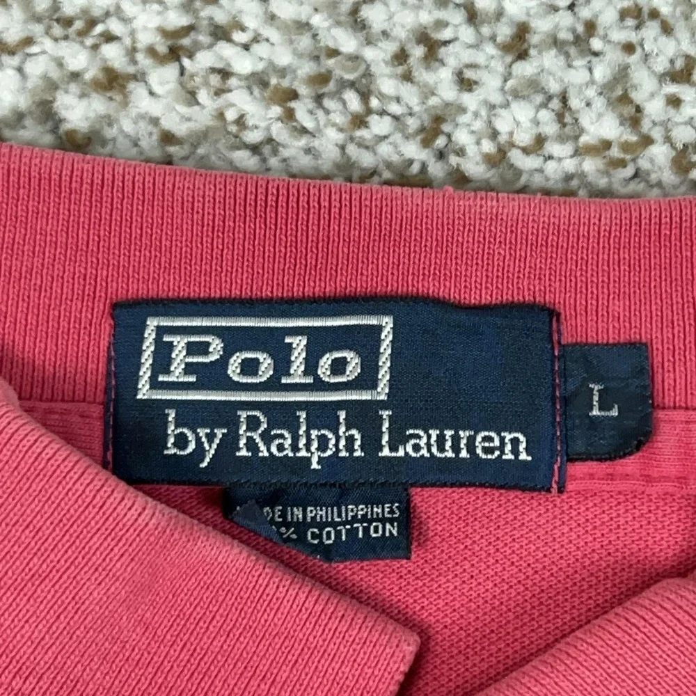 Polo Ralph Lauren Polo Shirt Mens Large Red Cotton Pony Logo Golf Top Casual